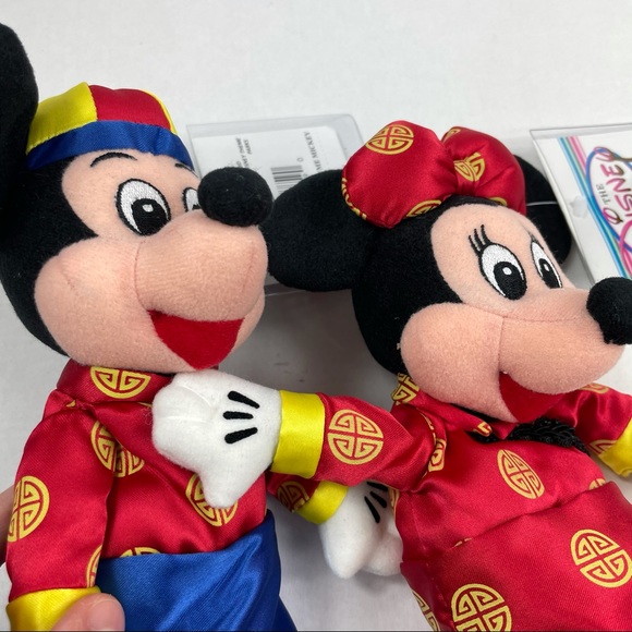 Hong Kong Disney Store Chinese New Year Mickey & Minnie Mouse Disney Plush Toys - Picture 2 of 12